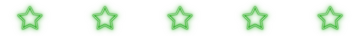 A neon green star divider.